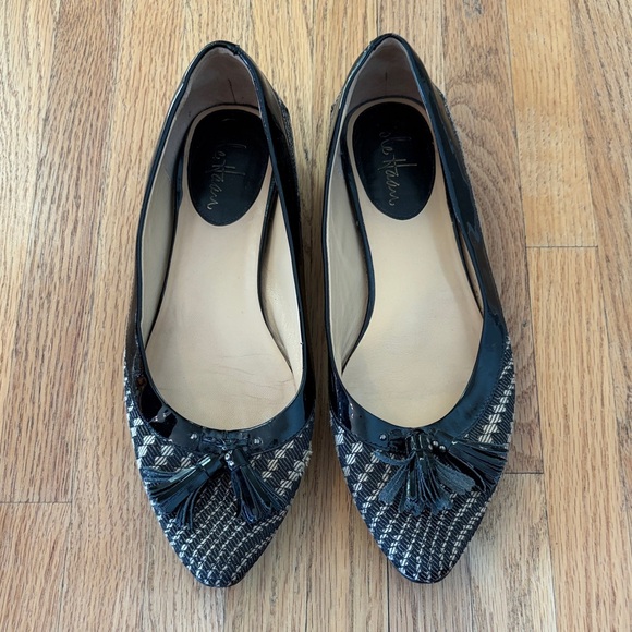 Cole Haan Shoes - Cole Haan Black and Cream Tassel Flats